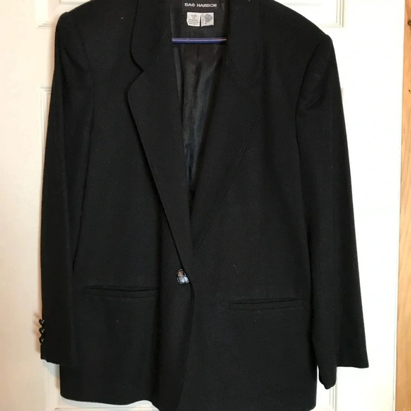 Sag Harbor Black Blazer Size 14 - Picture 1 of 4
